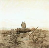 Friedrich, Caspar David - Landscape With Grave Coffin And Owl